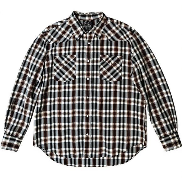 Men’s Lucky Brand Dungaree Western Style Snap Front Shirt Size XXL 2XL EUC - Picture 2 of 11